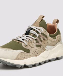 Yamano 3 Uni Sneakers in suede e tessuto Beige-Militare - immagine 3